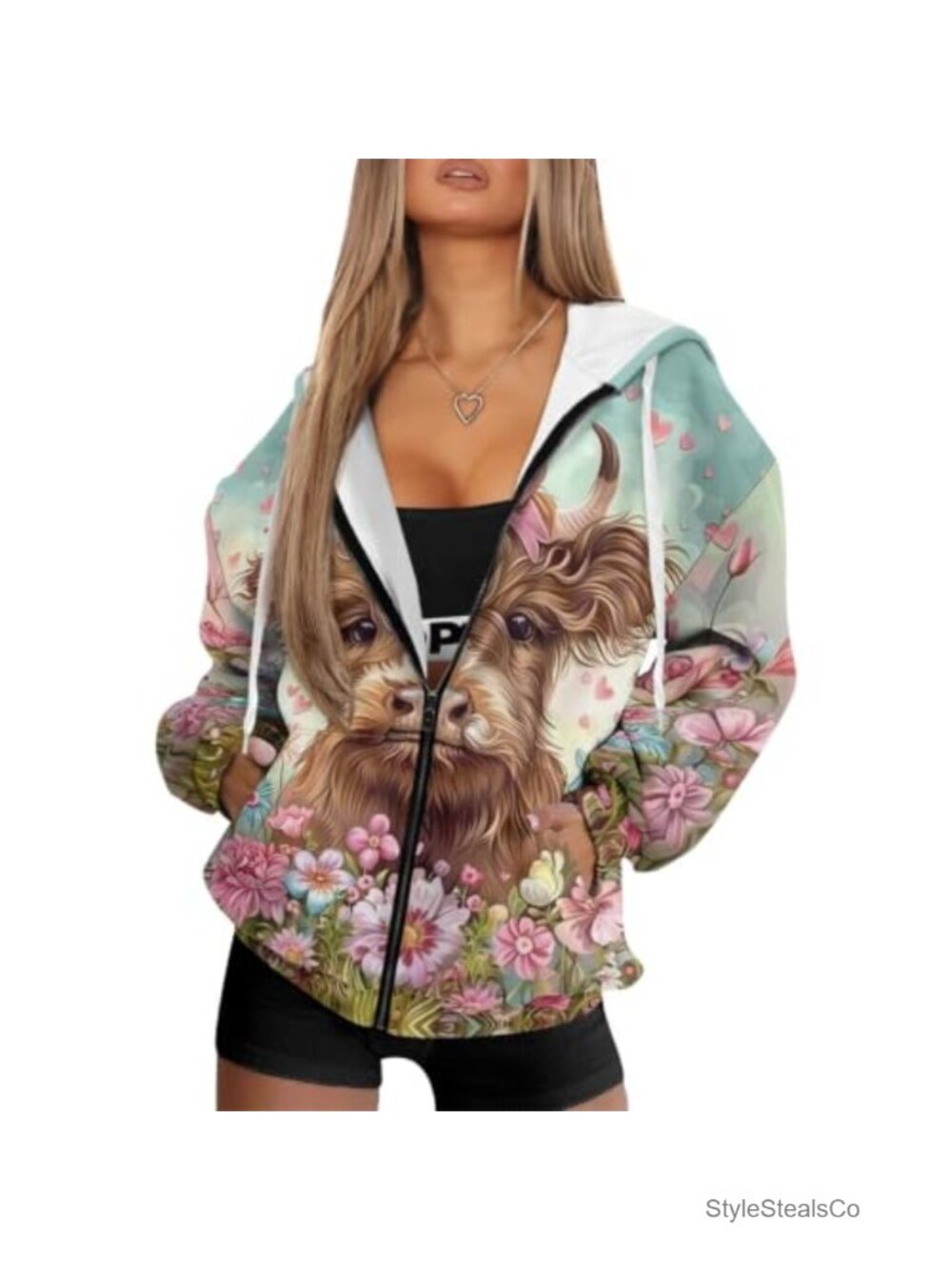 Zip Up Hoodies for Women Oversize Y2K Sweatshirt Zipper Cardigan Jacket Long